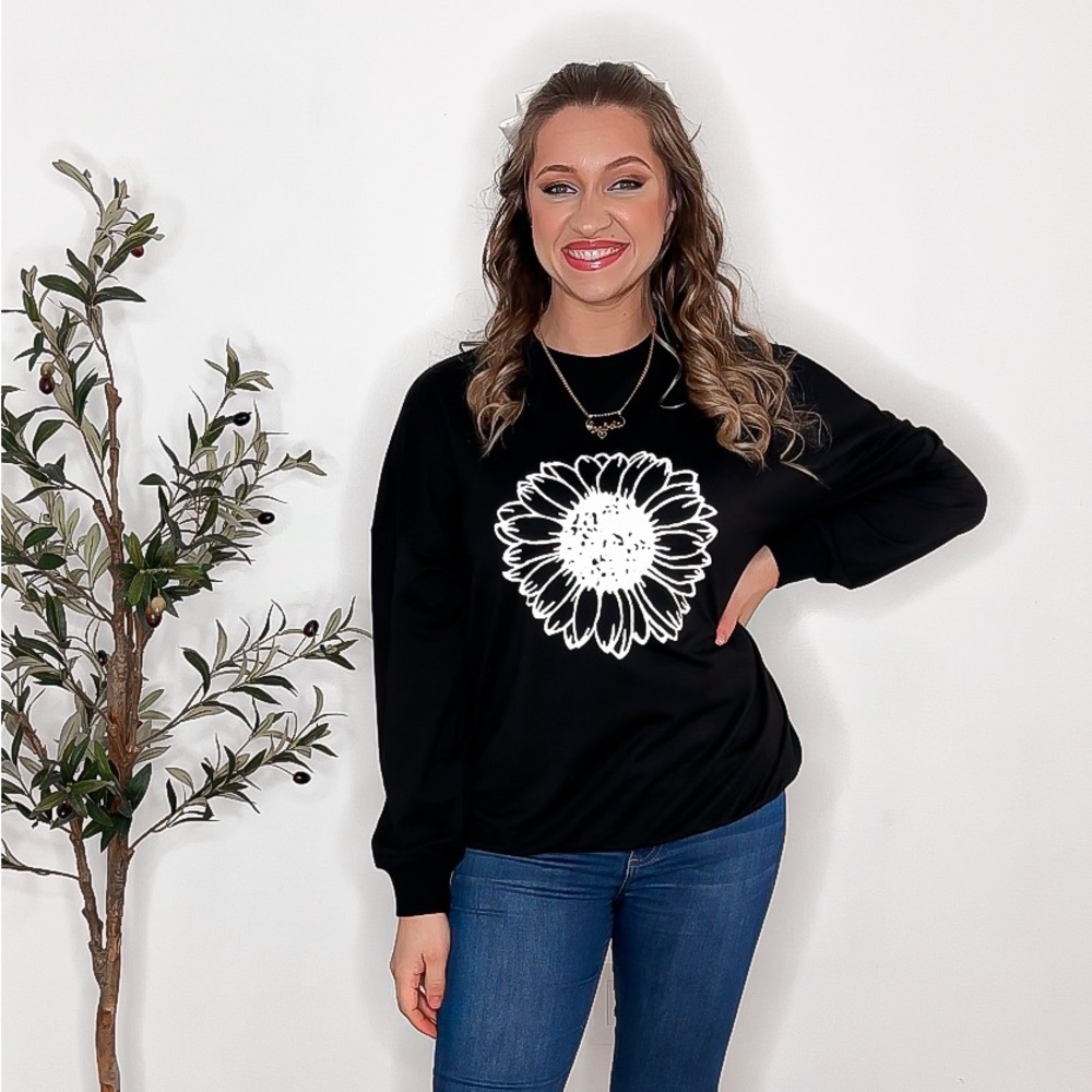 Oversized Sweatshirt | black sweatshirt | lightweight sweatshirt